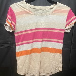 Pink striped t shirt